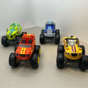 Blaze and the Monster Machines 4 Pack Racers Die-Cast Toys Vehicle New